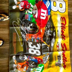 Full size NASCAR Elliot Sadler #38 M&M car  flag for Rv racetrack etc /grommets